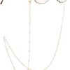 Pearl Eyeglass Chains for Women 18K Gold Plated Sunglasses Eyewear Elegant Strap Holder Women's Eyeglass Chains - Image 2