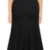 WOOSEA Women's One Shoulder Sleeveless Split Bodycon Mermaid Evening Cocktail Long Dress - Image 2