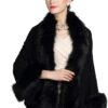 ELFJOY Bridal Faux Fur Shawl White Fur Coat Women Faux Fur Wrap for Evening Dresses Luxury Fur Cape for Wedding Evening Party - Image 7