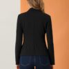Allegra K Women's Work Office Blazer Stretch Lapel Collar Long Sleeve Jacket Suit Blazer - Image 5