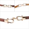 JASGOOD Leather Skinny Women Belt Thin Waist Belts for Dresses up to 37 Inches with Golden Buckle 2 Pack - Image 5