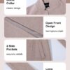 chouyatou Women's Casual Business Open Front Long Sleeve Notch Lapel Office Blazer Jacket - Image 4