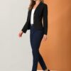 Allegra K Women's Work Office Blazer Stretch Lapel Collar Long Sleeve Jacket Suit Blazer - Image 4