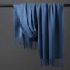 OHAYOMI Womens Thick Soft Pashmina Shawl Wrap Scarf Warm Solid Color Stole - Image 2