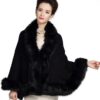 ELFJOY Bridal Faux Fur Shawl White Fur Coat Women Faux Fur Wrap for Evening Dresses Luxury Fur Cape for Wedding Evening Party - Image 5