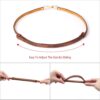 JASGOOD Leather Skinny Women Belt Thin Waist Belts for Dresses up to 37 Inches with Golden Buckle 2 Pack - Image 3
