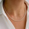 Herringbone Necklace for Women,Dainty Gold Necklace,14k Gold Plated Snake,Gold Chain Choker Necklaces,Simple Gold Layered Necklaces,Gold Jewelry Gift for Women - Image 7