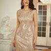 GRACE KARIN Women's Sequin Dress Wedding Guest Dresses Mother of The Bride Dresses Formal Dress Two Piece Dress Knee Length - Image 3