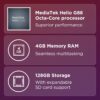 Lenovo Tab M11, 11” Display, MediaTek Helio G88 Octa-Core, 4GB RAM, 128GB SSD, 1920x1200 px, Ambient Light-Sensor, 10 Hour Battery, Comes w/Folio Case, Luna Grey - Image 2