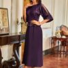 GRACE KARIN Sequin Dress for Women 2024 Mother of The Bride Dresses Wedding Guest Formal Chiffon Evening Gown - Image 2