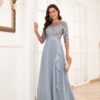 Chiffon Lace Mother of The Bride Dresses for Wedding Long Ruffles Formal Evening Gown with Sleeves - Image 2