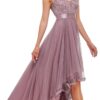 Ever-Pretty Women's V Neck Pleated Waist Short Sleeve Wedding Guest Dress Chiffon Bridesmaid Dresses 00793 - Image 3