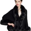 ELFJOY Bridal Faux Fur Shawl White Fur Coat Women Faux Fur Wrap for Evening Dresses Luxury Fur Cape for Wedding Evening Party - Image 2