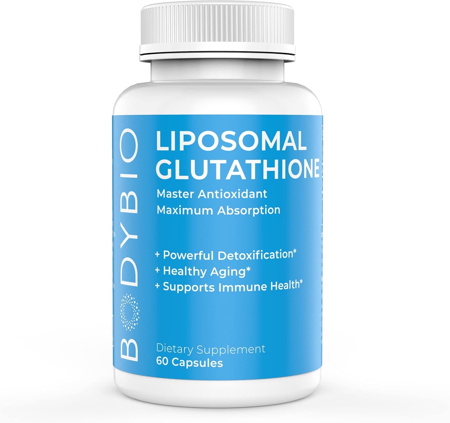 BodyBio Liposomal Glutathione | Body’s Most Powerful Antioxidant | Master Detoxification | Colon Cleanse| Optimal Cell Protection for Immune Defense | Enhanced Liposomal Absorption | 60 Capsules