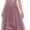 Ever-Pretty Women's V Neck Pleated Waist Short Sleeve Wedding Guest Dress Chiffon Bridesmaid Dresses 00793 - Image 4
