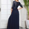 Ever-Pretty Women's Elegant A Line Crew Neck Half Sleeve Sequin Maxi Evening Dress 00683 - Image 2