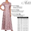 Alex Evenings Women's 16 Long Rosette Mother of The Bride Dress with Short Sleeves, Wedding Guest (Petite and Regular Sizes), Navy - Image 5