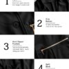 Genhoo Women's Long Sleeve Blazer Open Front Cardigan Jacket Work Office Blazer with Zipper Pockets S-3XL - Image 6