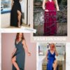 Dokotoo Womens 2024 Formal Dresses Wrap V-Neck Ruched Sexy Bridesmaid Wedding Guest Maxi Dresses - Image 5