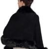 ELFJOY Bridal Faux Fur Shawl White Fur Coat Women Faux Fur Wrap for Evening Dresses Luxury Fur Cape for Wedding Evening Party - Image 4