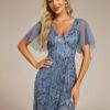 Ever-Pretty Women's Shimmery Formal Dress V Neck Sequins A-Line Side Slit Elegant Long Evening Dresses 02083 - Image 5