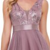 Ever-Pretty Women's V Neck Pleated Waist Short Sleeve Wedding Guest Dress Chiffon Bridesmaid Dresses 00793 - Image 5