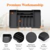 Lifewit Silverware Drawer Organizer, Expandable Utensil Organizer for Kitchen Drawers, Adjustable Cutlery and Flatware Tray, Plastic Spoons Forks Knives Holder Storage Dividers, Large, Black - Image 6