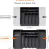Lifewit Silverware Drawer Organizer, Expandable Utensil Organizer for Kitchen Drawers, Adjustable Cutlery and Flatware Tray, Plastic Spoons Forks Knives Holder Storage Dividers, Large, Black - Image 3