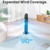 Dreo Tower Fan for Bedroom, 25ft/s Velocity Quiet Floor Fan, 90° Oscillating Fans for Indoors with 4 Speeds, 4 Modes, 8H Timer, Standing Fans, Bladeless Fan, Black, Nomad One (DR-HTF007) - Image 5
