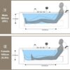 67-Inch Jetted Bathtub with Healing Chromotherapy,Jetted Tub with Heater,Comforting Hydro Massage Tub with Waterfall Joy - Image 5