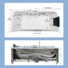 Empava 67" x 30" Whirlpool Tub,750W Acrylic Jetted Bathtub with 11 Jets,Hydromassage with Chromatherapy,3-Side Apron,67 Gallons,ETL Certified - Image 3