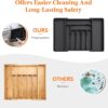 Lifewit Silverware Drawer Organizer, Expandable Utensil Organizer for Kitchen Drawers, Adjustable Cutlery and Flatware Tray, Plastic Spoons Forks Knives Holder Storage Dividers, Large, Black - Image 5