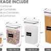 Airtight Food Storage Containers with Lids, Vtopmart 24 pcs Plastic Kitchen and Pantry Organization Canisters for Cereal, Dry Food, Flour and Sugar, BPA Free, Includes 24 Labels，Black - Image 2