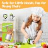 40Pcs Kids Knife set for Real Cooking - Montessori Kitchen Tools for Toddlers - Safe Kitchen Tools and Accessories with Recipes Book, Cutting Board and Knife set - Kids Knives and Cooking Utensils Kit - Image 5