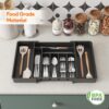 Lifewit Silverware Drawer Organizer, Expandable Utensil Organizer for Kitchen Drawers, Adjustable Cutlery and Flatware Tray, Plastic Spoons Forks Knives Holder Storage Dividers, Large, Black - Image 9