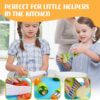 40Pcs Kids Knife set for Real Cooking - Montessori Kitchen Tools for Toddlers - Safe Kitchen Tools and Accessories with Recipes Book, Cutting Board and Knife set - Kids Knives and Cooking Utensils Kit - Image 6