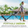 Swimming Pool Basketball Hoop Set-Durable Steel Basketball Backboard and Rim with 2 Pool Basketball Balls,Pump & Tools -Pool Hoop for Outdoor Use, Adjustable Basketball Hoop for Kids Adults - Image 6