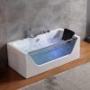 Empava 67" x 30" Whirlpool Tub,750W Acrylic Jetted Bathtub with 11 Jets,Hydromassage with Chromatherapy,3-Side Apron,67 Gallons,ETL Certified - Image 9