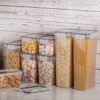 Airtight Food Storage Containers with Lids, Vtopmart 24 pcs Plastic Kitchen and Pantry Organization Canisters for Cereal, Dry Food, Flour and Sugar, BPA Free, Includes 24 Labels，Black - Image 5