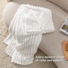 Bedsure White Throw Blanket for Couch - GentleSoft Cozy Soft Blankets for Women, Cute Small Fleece Throws for Girls, Off White, 50x60 Inches - Image 5