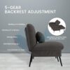 COMHOMA Convertible Futon Sofa Bed, 68″Fabric Futon Couch with Adjustable Backrest, Folding Futon Sleeper Recliner for Living Room Furniture (Black) - Image 5