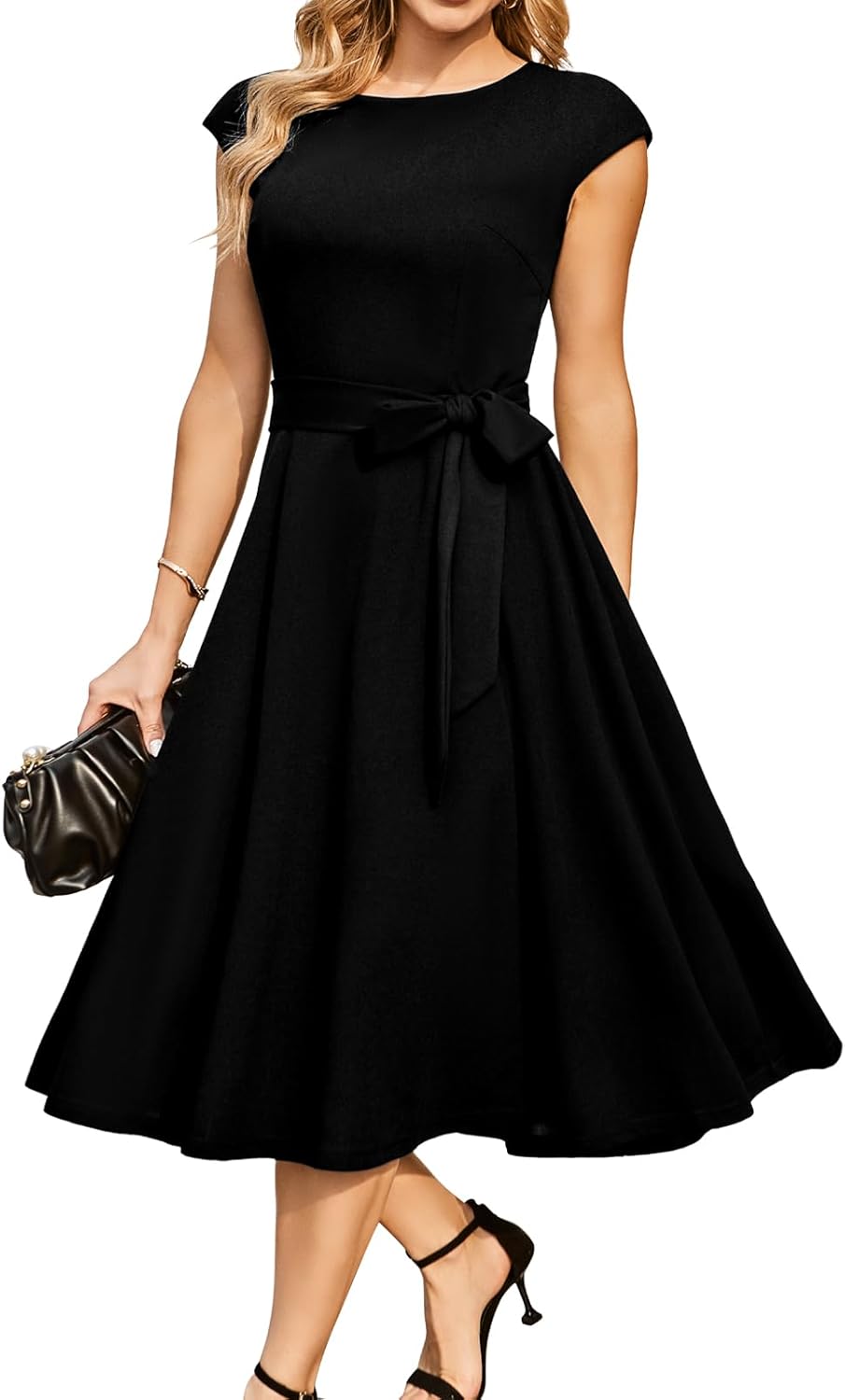DRESSTELLS Women's Cocktail Dresses, Formal Wedding Guest Church Modest Graduation Party Prom Dress 2025