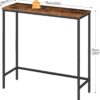 HOOBRO Narrow Console Table, 29.5" Small Entryway Table, Thin Sofa Table, Side Table, Display Table, for Hallway, Bedroom, Living Room, Foyer, Rustic Brown and Black BF75XG01 - Image 3