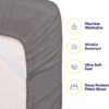 Bed Sheets Queen Size Grey - 6 Piece 1500 Supreme Collection Fine Brushed Microfiber Deep Pocket Queen Sheet Set Bedding - 2 EXTRA PILLOW CASES, GREAT VALUE - Queen, Gray - Image 3