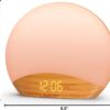 REACHER Wood Grain Sunrise Alarm Clock and Sound Machine Nightlight, Digital Dimmable Clock for Bedroom, 26 Sleep Sounds, White Noise Machine for Baby, Adults, Wake Up Light Alarm Clock for Kids - Image 9