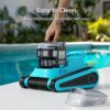 Cordless Robotic Pool Cleaner Automatic: NexTrend Pool Vacuum for Above Ground Pool Wall Floor Waterline Cleaning 180W Powerful Suction Last 150 Mins Robot for Inground Swimming Pool up to 2050 sq.ft - Image 8