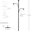 Brightech Sky Dome Double LED Floor lamp, Torchiere Super Bright Floor Lamp with 2 Reading Lamps for Living Rooms & Offices - Dimmable Tall Standing Lamp for Bedroom Reading - Tall Black Pole - Image 7