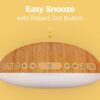 REACHER Wood Grain Sunrise Alarm Clock and Sound Machine Nightlight, Digital Dimmable Clock for Bedroom, 26 Sleep Sounds, White Noise Machine for Baby, Adults, Wake Up Light Alarm Clock for Kids - Image 5