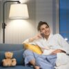 【Upgraded】 Dimmable Floor Lamp, 1000 Lumens LED Edison Bulb Included, Arc Floor Lamps for Living Room Modern Standing Lamp with Linen Shade, Tall Lamp for Bedroom Office Dining Room- Black - Image 8
