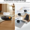roborock Qrevo Plus Robot Vacuum and Mop with FlexiArm Design Edge Mopping, Self-Emptying, 10 mm Liftable Mops, Auto Mop Washing & Drying, Reactive Tech Obstacle Avoidance, 7,000 Pa Suction, Black - Image 6